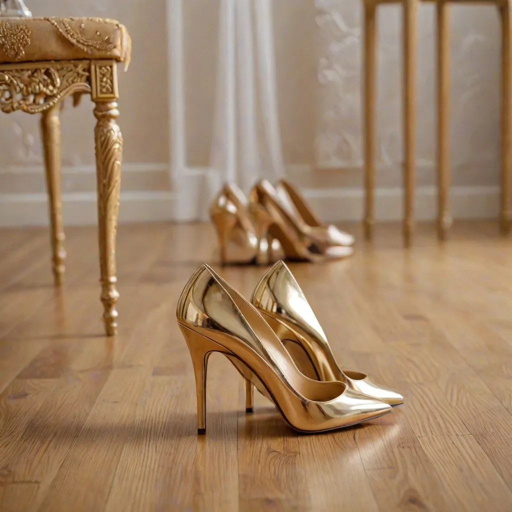 Jakie buty do złotej sukienki?